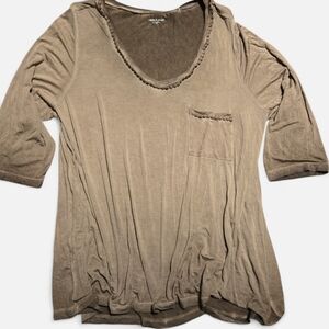 Cable & Gauge Forest Green Ombre Blouse